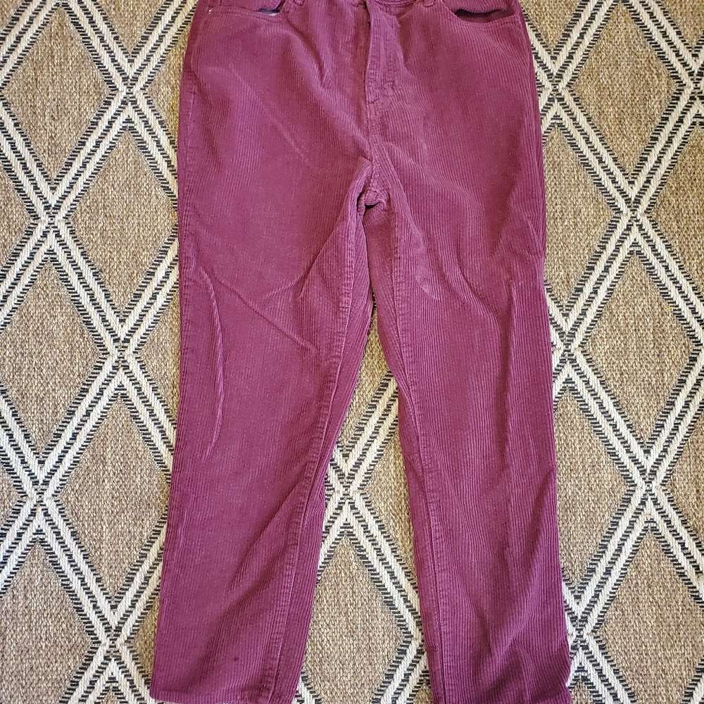 Pacsun Burgundy Corduroy Mom Jeans